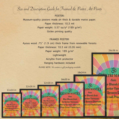 Gayatri Mantra Poster, Meditation Poster, Spiritual Decor - A Cozy Mess