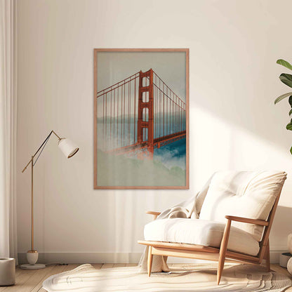 Golden Gate Bridge – San Francisco Travel Poster | California Art Print - A Cozy Mess