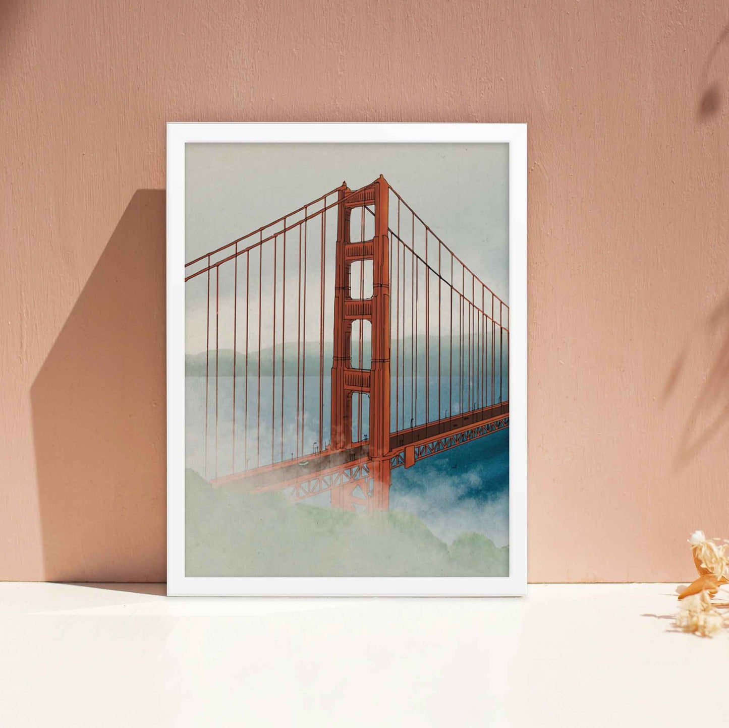 Golden Gate Bridge Poster, California Art Print, Travel Posters, Canvas Prints & Framed Posters