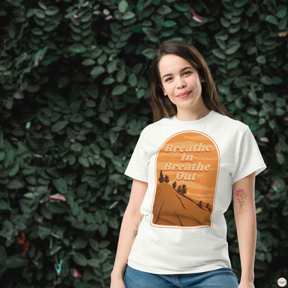 Breathe In, Breathe Out – Scenic Art T-Shirt |  Meditation Tshirt | Unisex Classic Tee