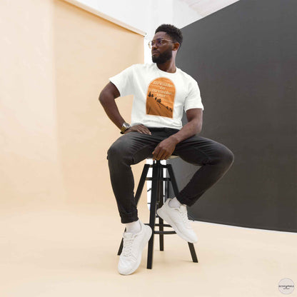 meditation tshirt, breathe in breathe out in white color