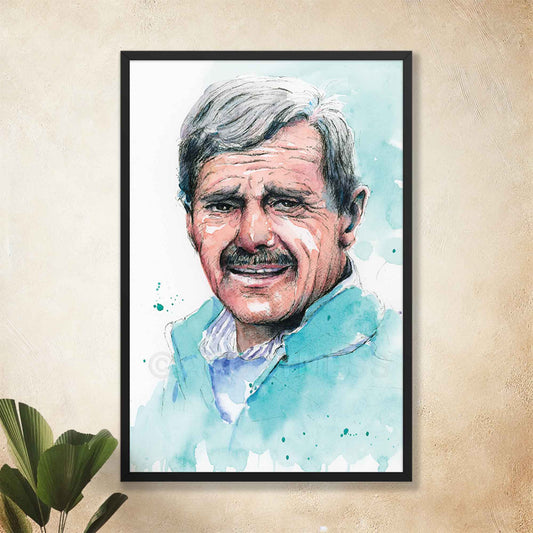 Watercolor Portrait Art Print | Expressive Portrait Watercolor Art | Art for Living Room