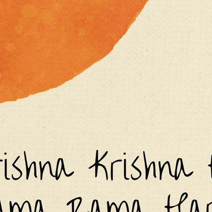 Hare Krishna Mantra Print, Krishna Wall Art Print - A Cozy Mess