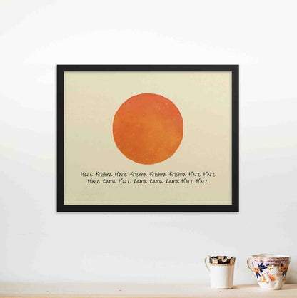 Hare Krishna Mantra Print, Krishna Wall Art Print - A Cozy Mess