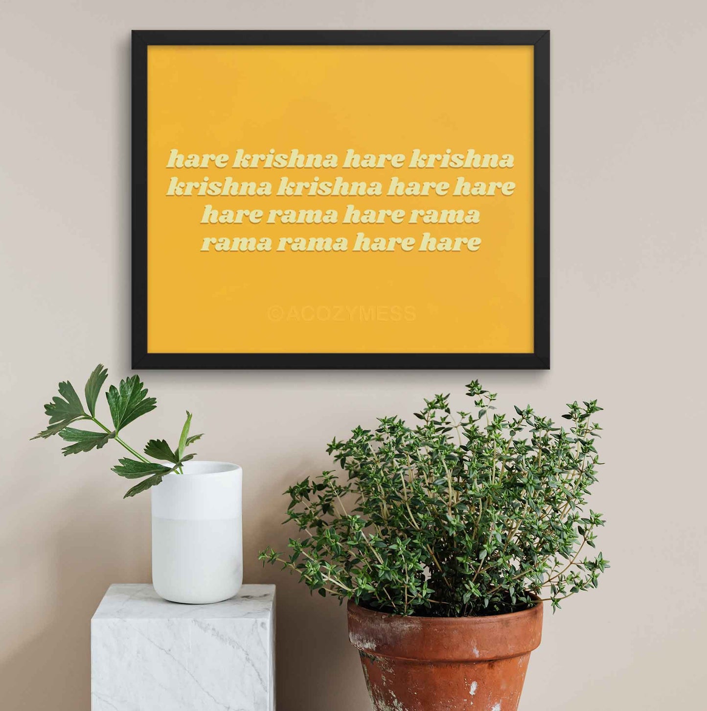 Hare Krishna Mantra Poster | Mahā-mantra | Great Mantra Print