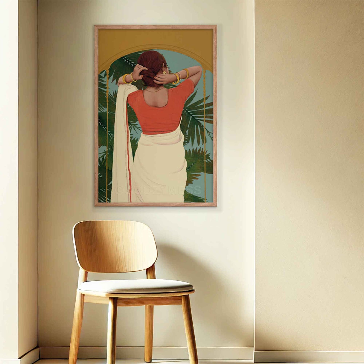 Woman Wall Art, Indian Woman Wall Art Print,  Indian Home decor