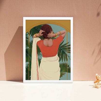 Woman Wall Art, Indian Woman Wall Art Print,  Indian Home decor - A Cozy Mess