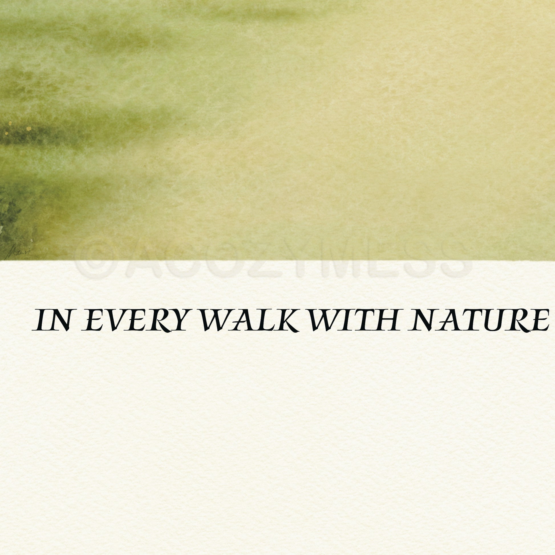 close image of john muir poster with quote on nature walks.