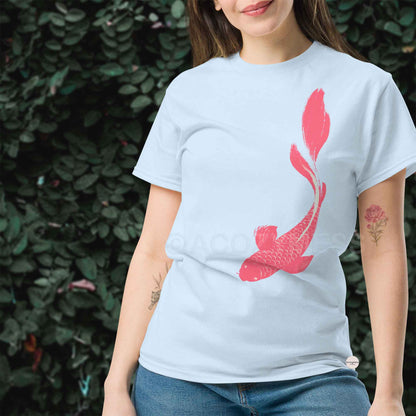 Pink Koi Fish Art T-Shirt | Nature Inspired Unisex classic tee
