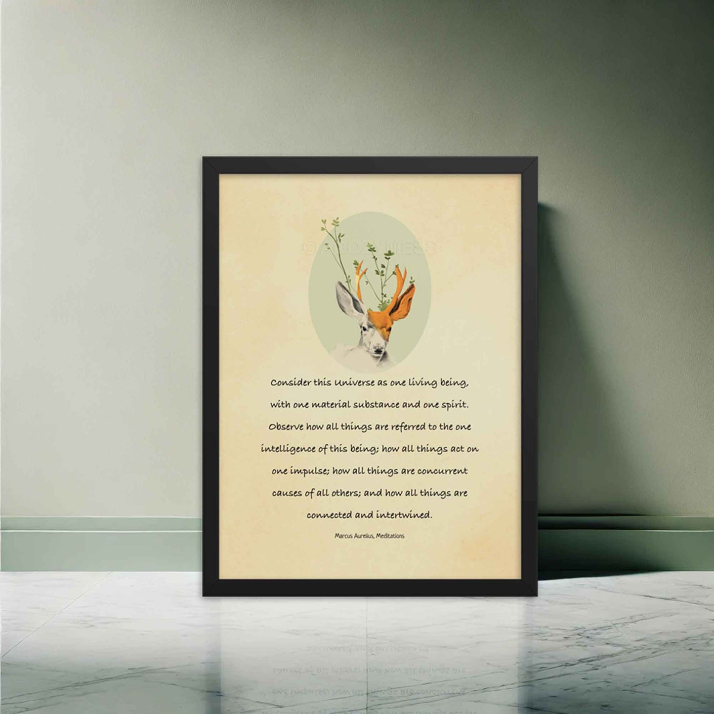 Marcus Aurelius On Universe | Stoic Wall Art | Philosophy Poster