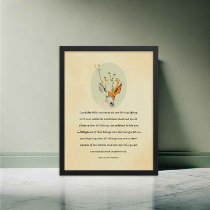 Marcus Aurelius On Universe | Stoic Wall Art | Philosophy Poster - A Cozy Mess