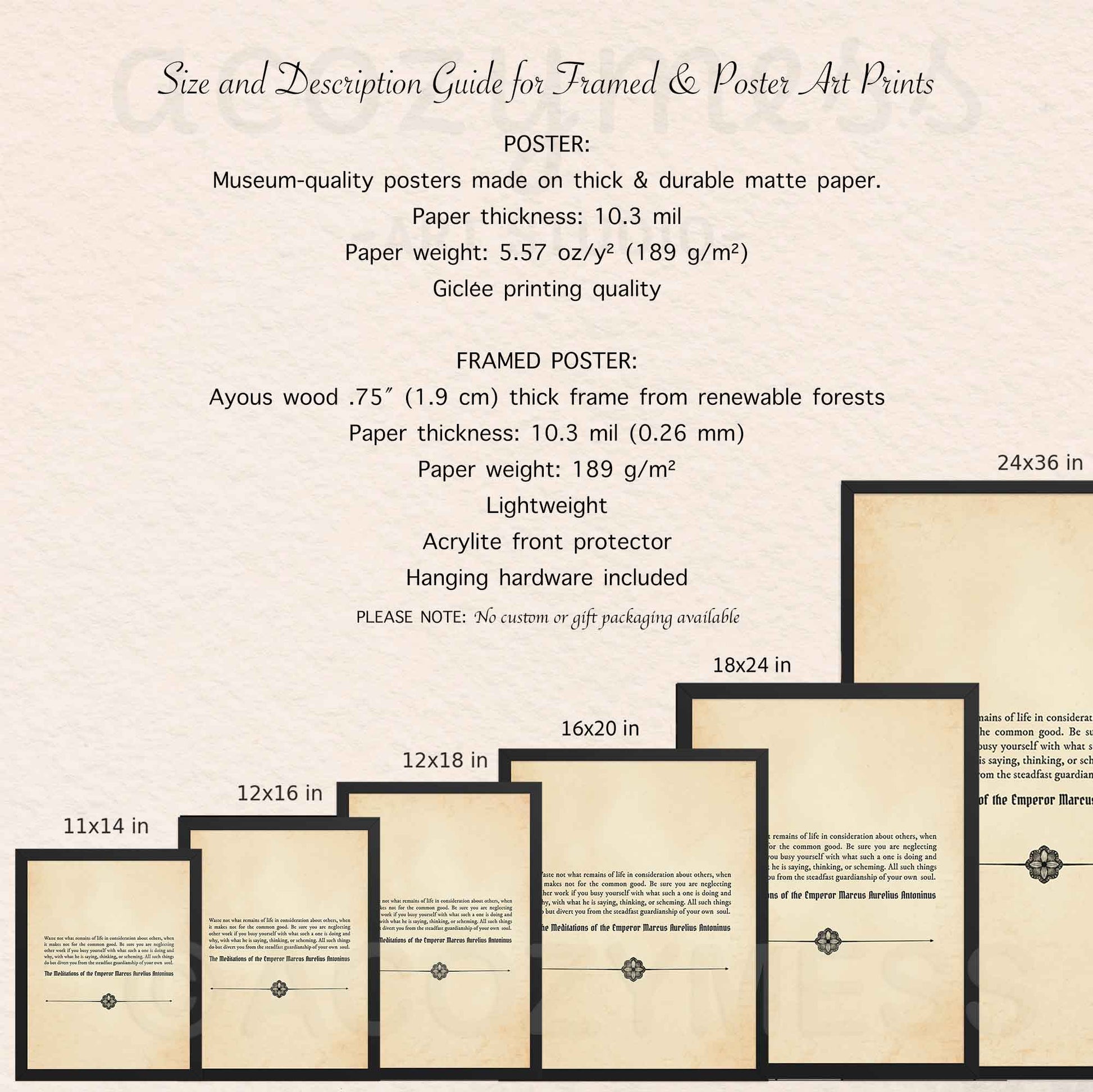 Marcus Aurelius Quote Poster – Guardianship of Your Own Soul | Stoic Philosophy for Home & Office - A Cozy Mess
