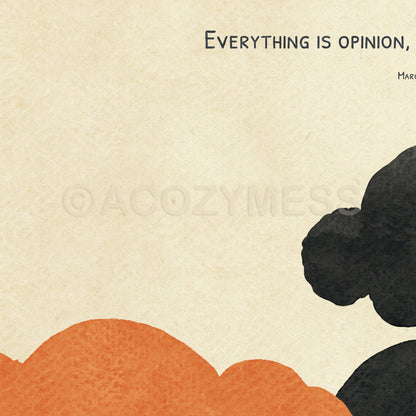 Everything is Opinion | Marcus Aurelius Stoic Art Print