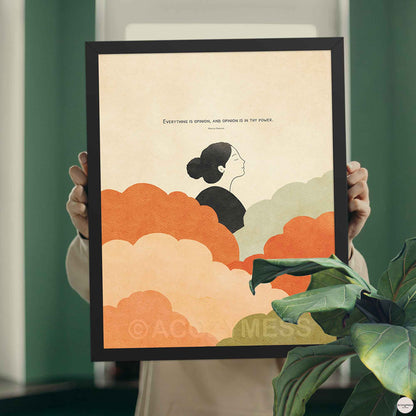 Everything is Opinion | Marcus Aurelius Stoic Art Print