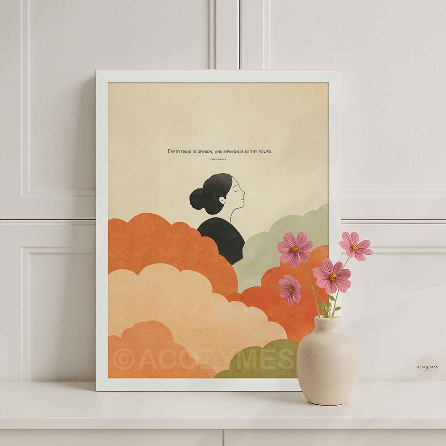 Everything is Opinion | Marcus Aurelius Stoic Art Print