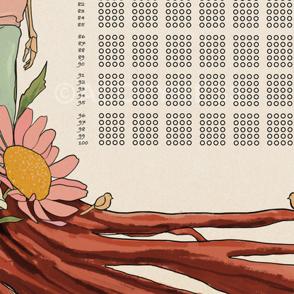 Close image of memento mori calendar