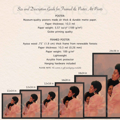 Mother and Daughter Wall Art | African American Artwork |  Black Women Floral Art - A Cozy Mess