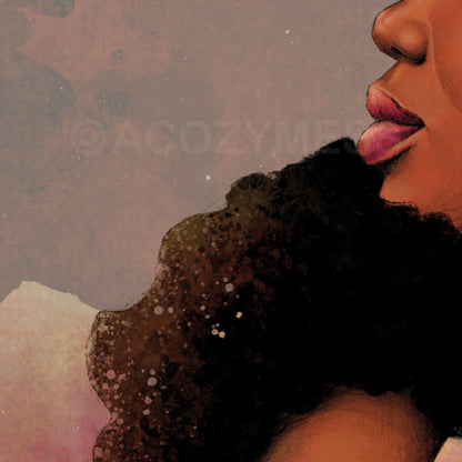 Mother and Daughter Wall Art | African American Artwork |  Black Women Floral Art - A Cozy Mess