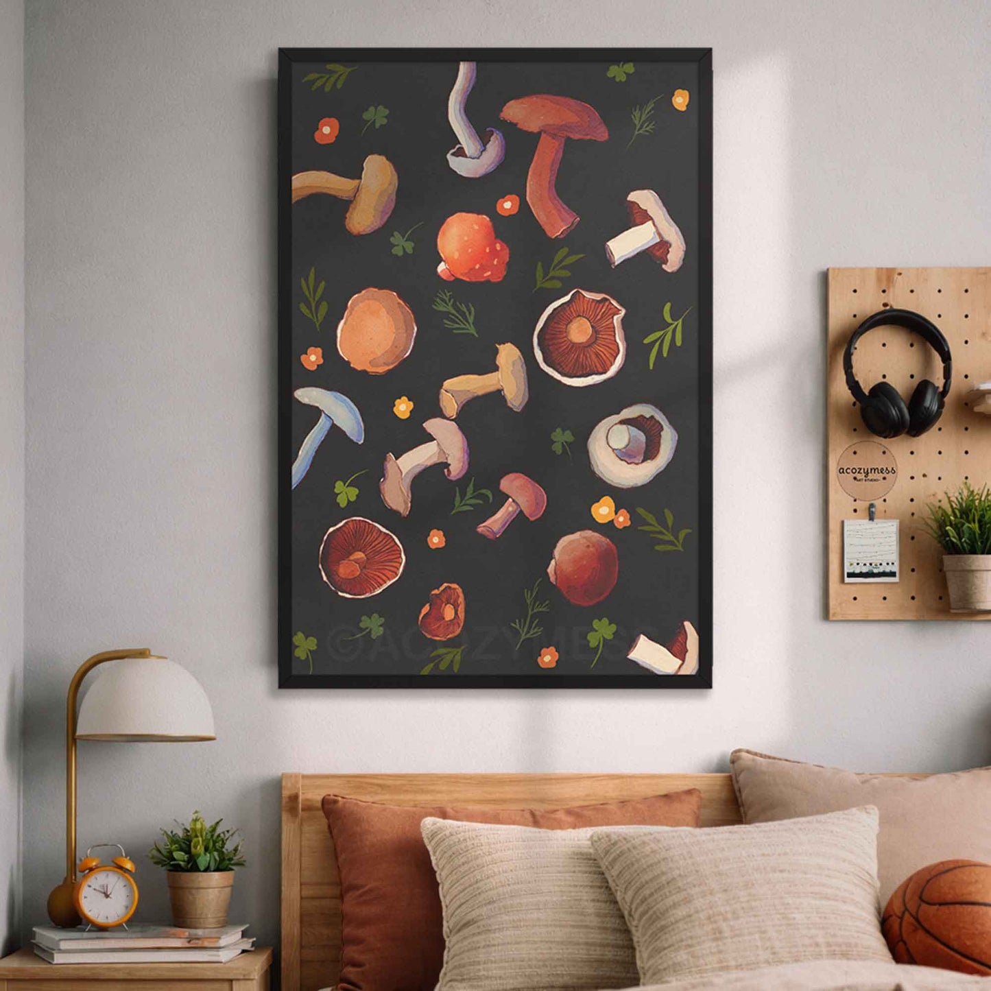 Mushroom Poster | Nature Print for Kitchen, Dining Room & Cottagecore Decor - A Cozy Mess