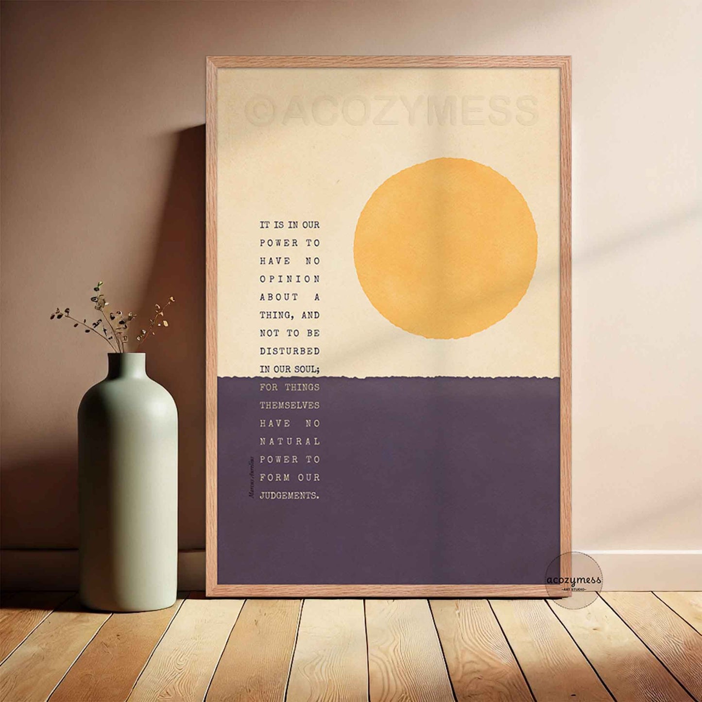 Marcus Aurelius - Inner Peace & Equanimity Stoic Art Poster - A Cozy Mess