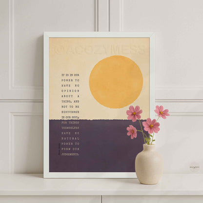 Marcus Aurelius - Inner Peace & Equanimity Stoic Art Poster - A Cozy Mess