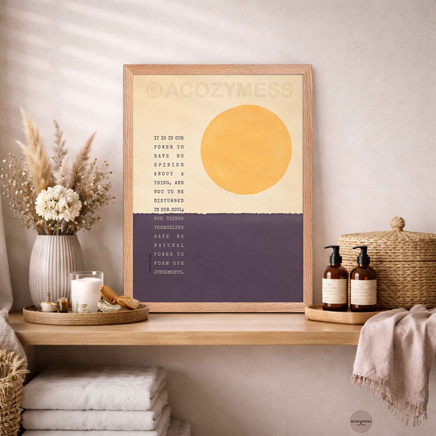 Marcus Aurelius - Inner Peace & Equanimity Stoic Art Poster - A Cozy Mess