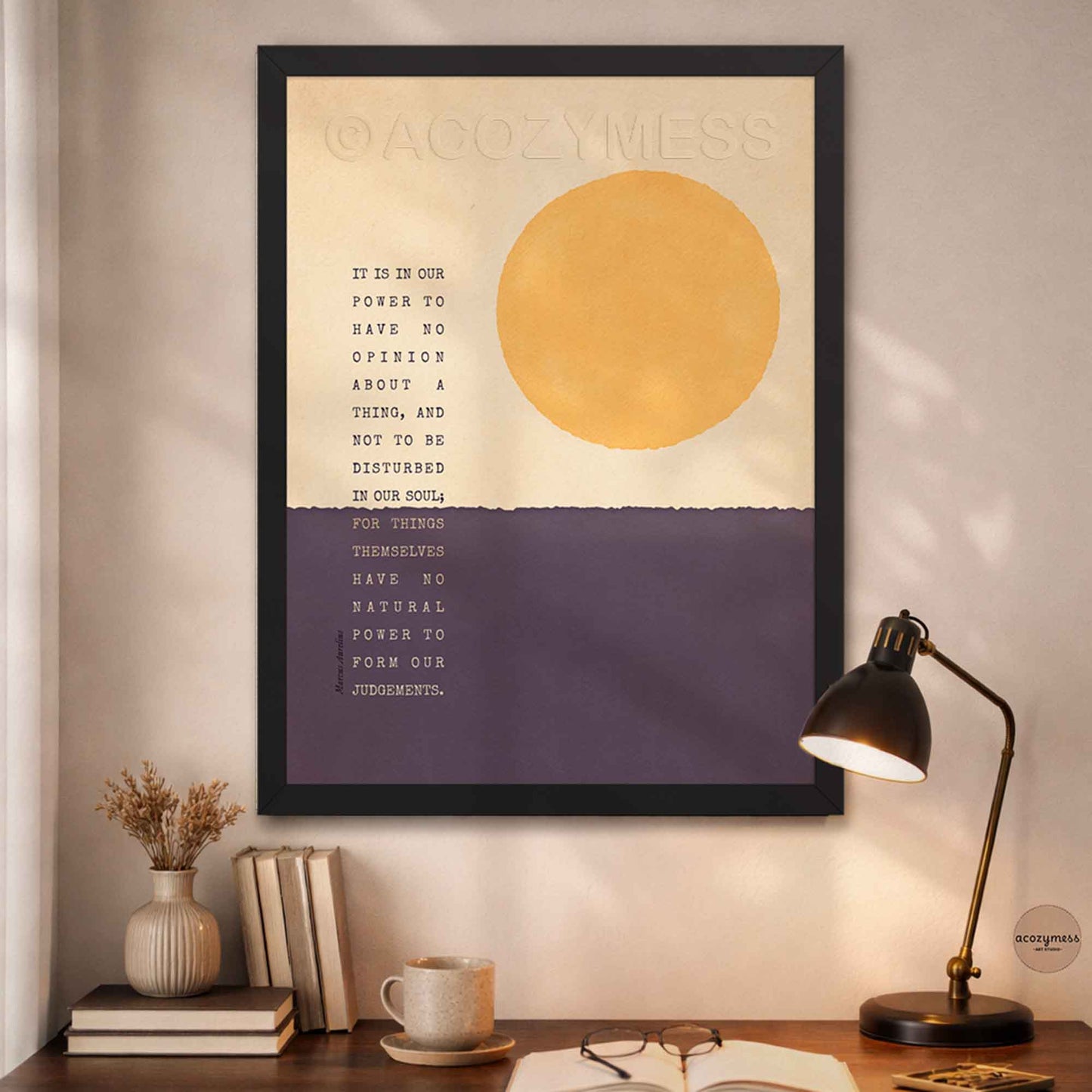 Marcus Aurelius - Inner Peace & Equanimity Stoic Art Poster - A Cozy Mess