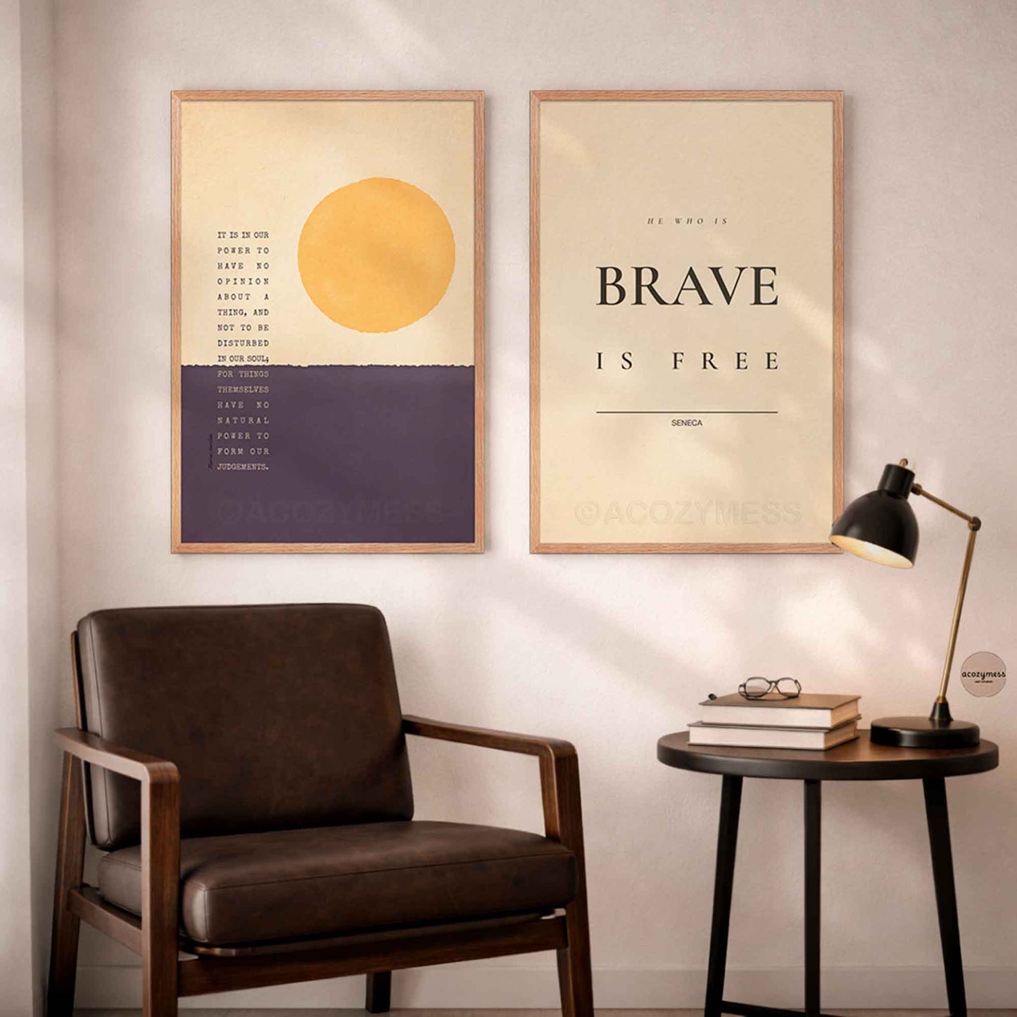 Marcus Aurelius - Inner Peace & Equanimity Stoic Art Poster - A Cozy Mess