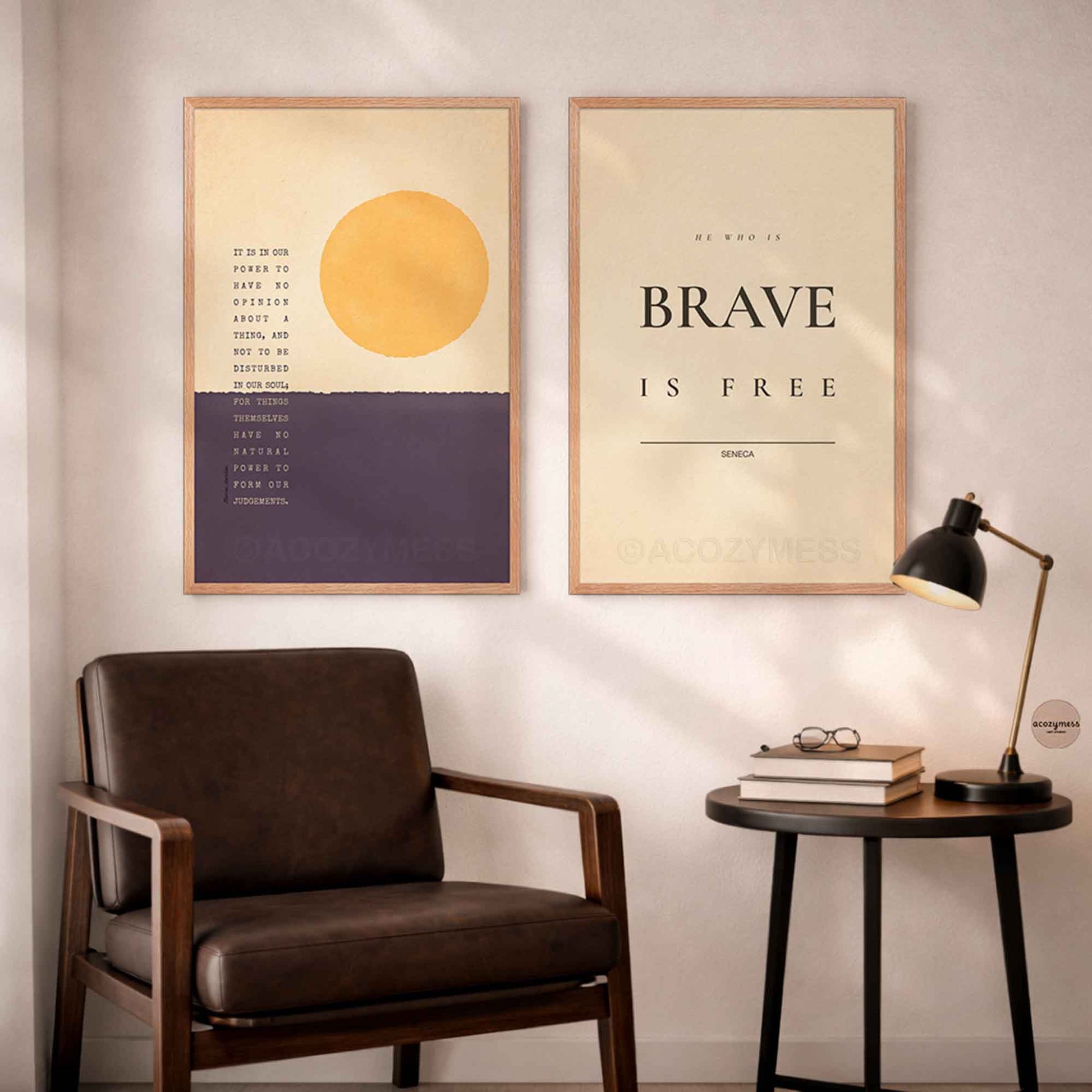 Marcus Aurelius - Inner Peace & Equanimity Stoic Art Poster - A Cozy Mess