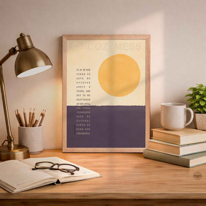 Marcus Aurelius - Inner Peace & Equanimity Stoic Art Poster - A Cozy Mess