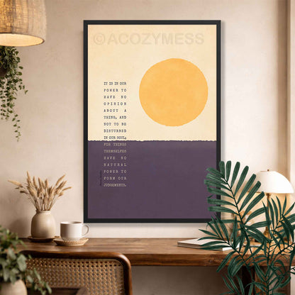 Marcus Aurelius - Inner Peace & Equanimity Stoic Art Poster - A Cozy Mess