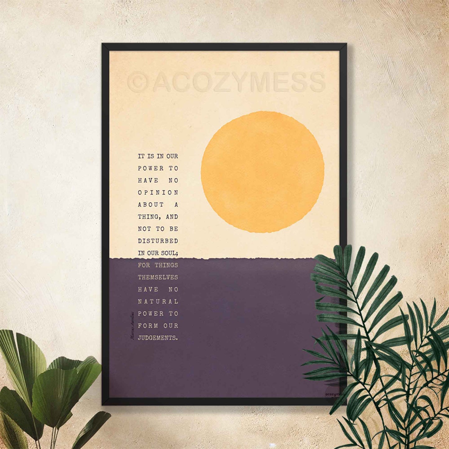Marcus Aurelius - Inner Peace & Equanimity Stoic Art Poster - A Cozy Mess
