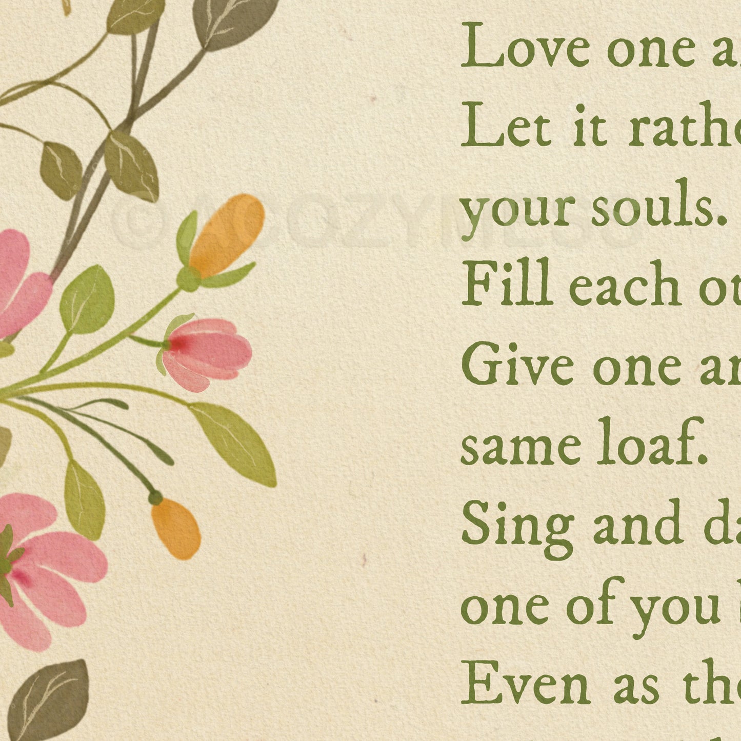 On marriage spiritual love poem by kahlil gibran