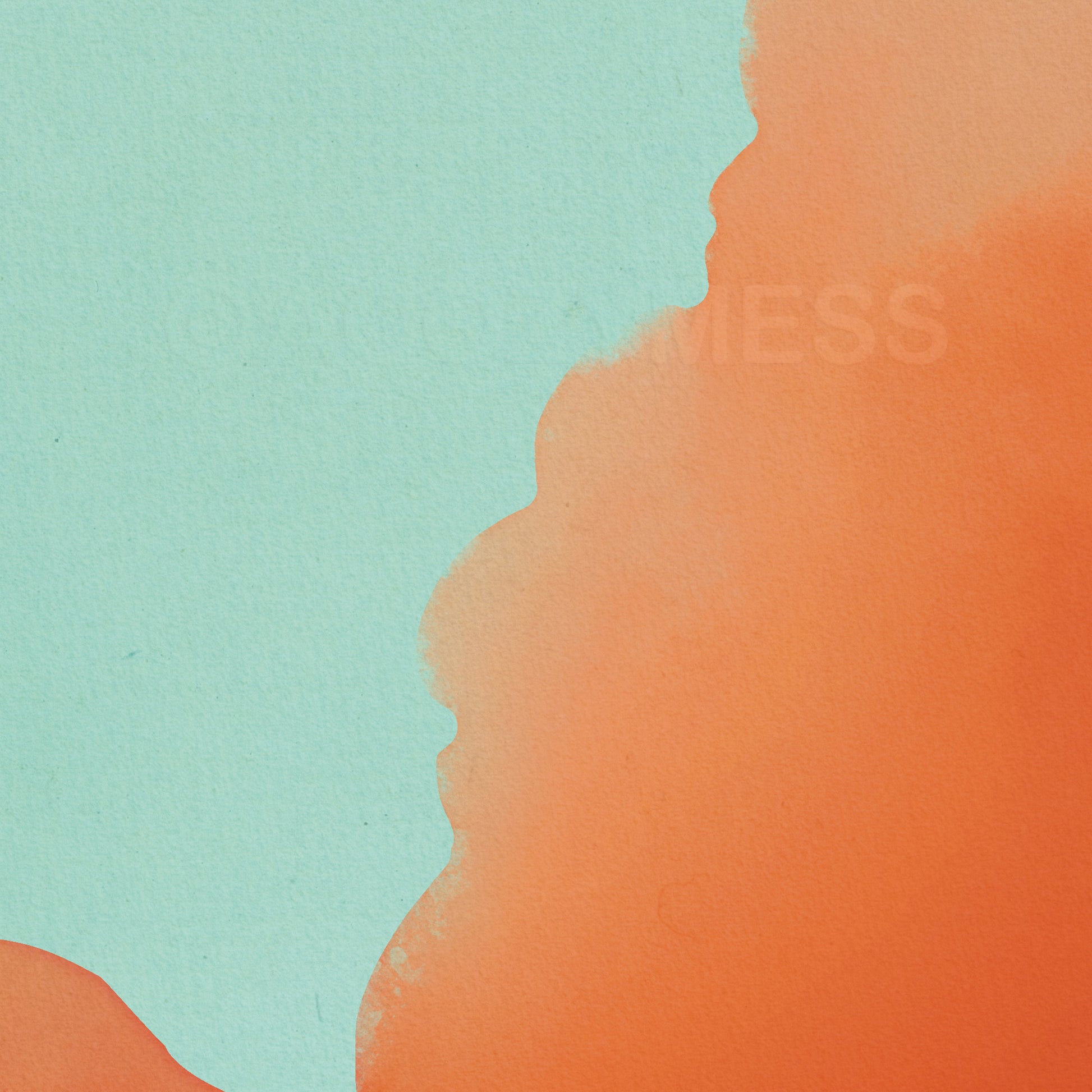 vibrant orange-hued clouds against a serene blue sky art poster