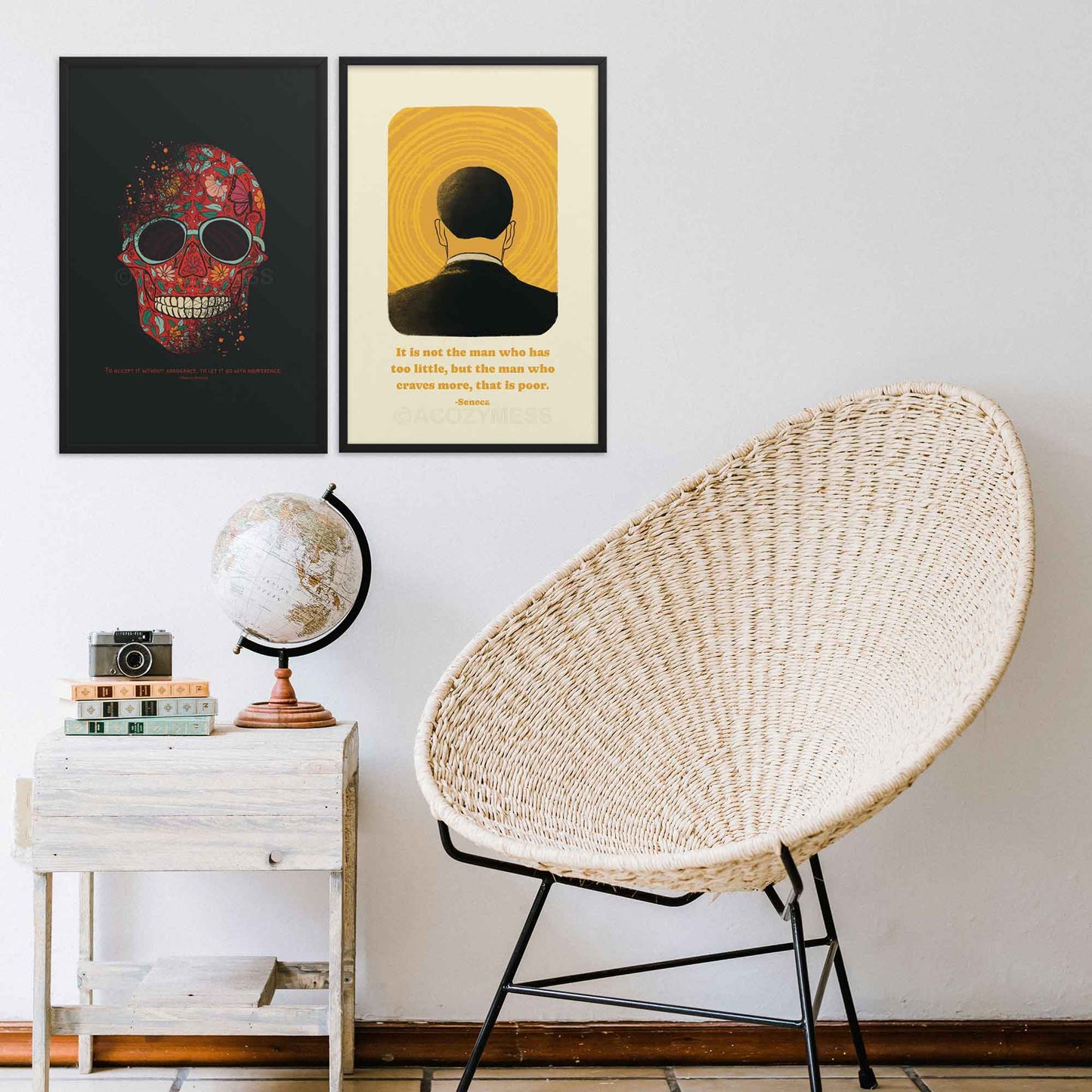 stoic posters in black frame