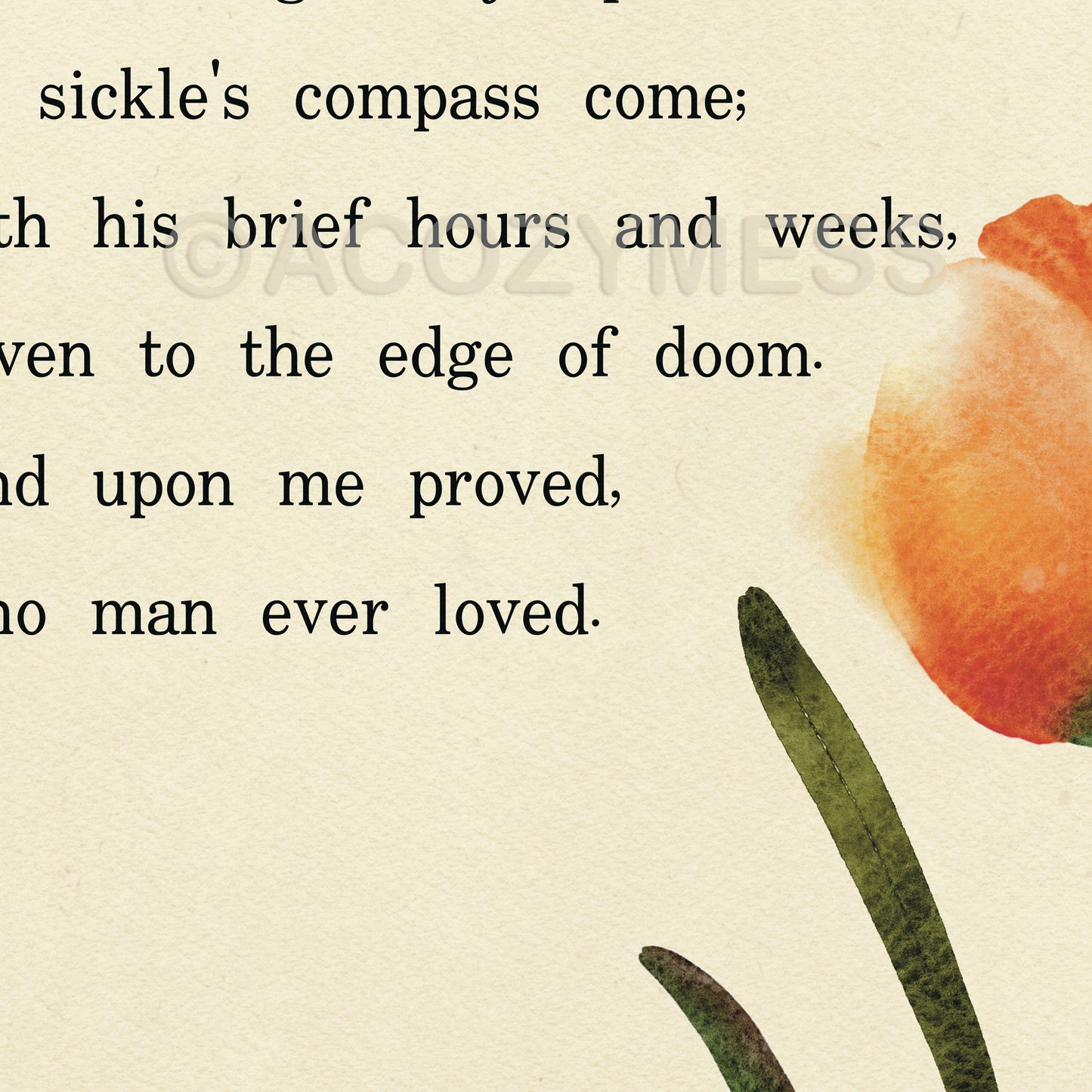 close up sonnet 116 poster