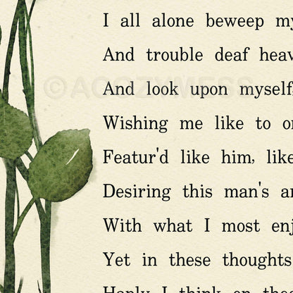 close up image of sonnet29 poster