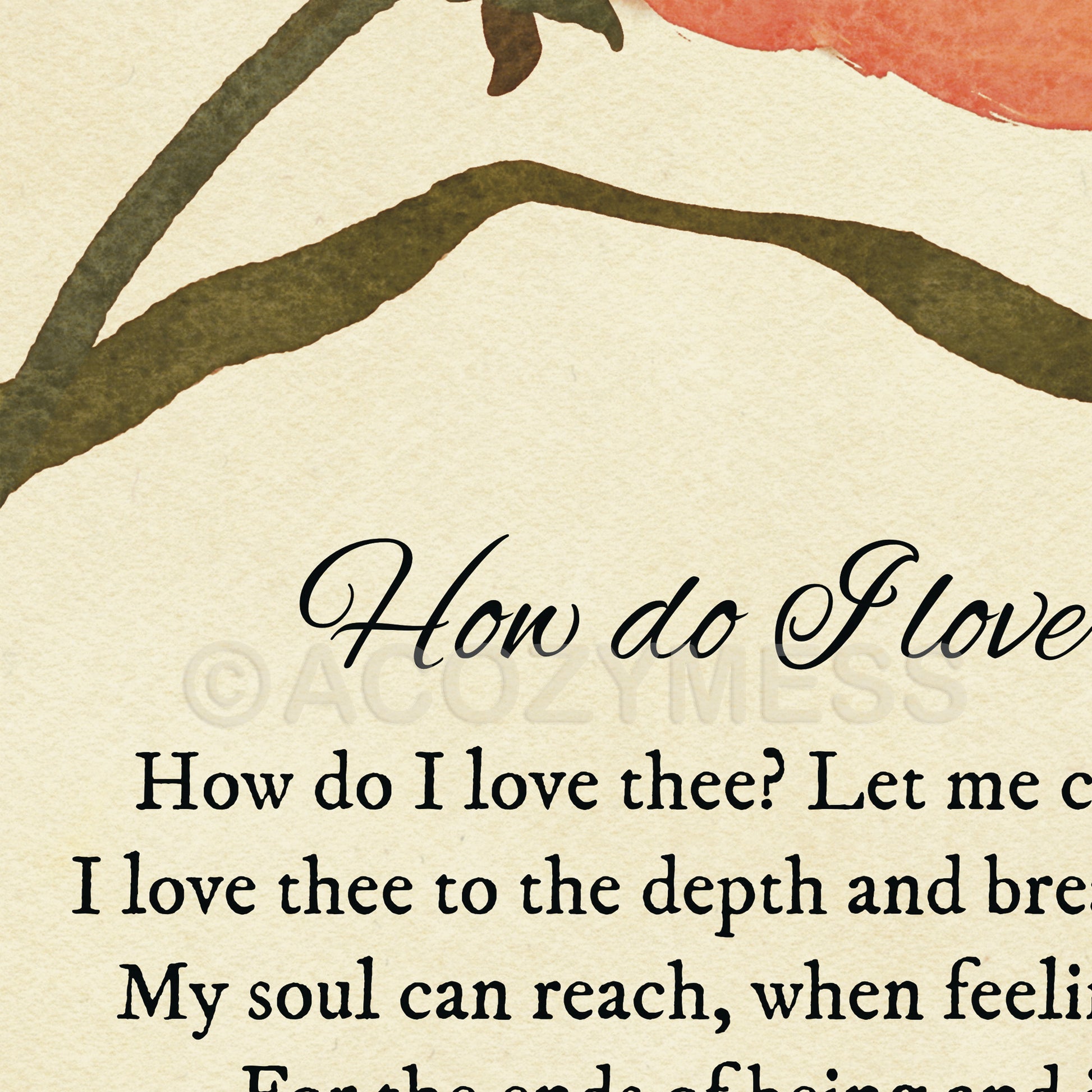 'How do I love thee?' close up poster image