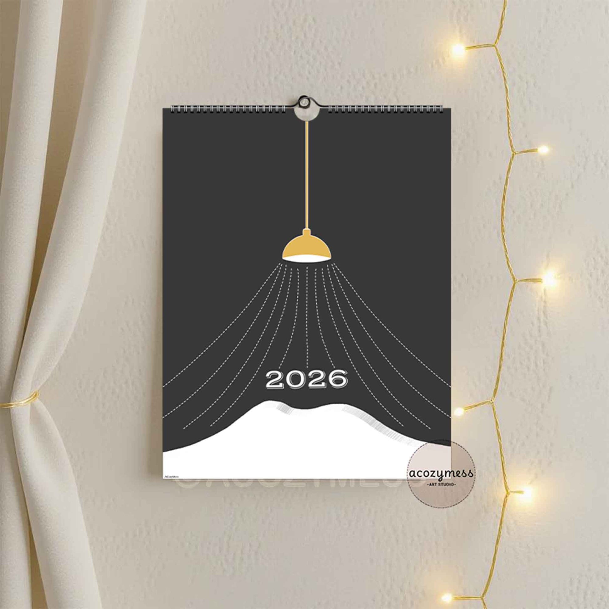 2026 stoic calendar in black and white
