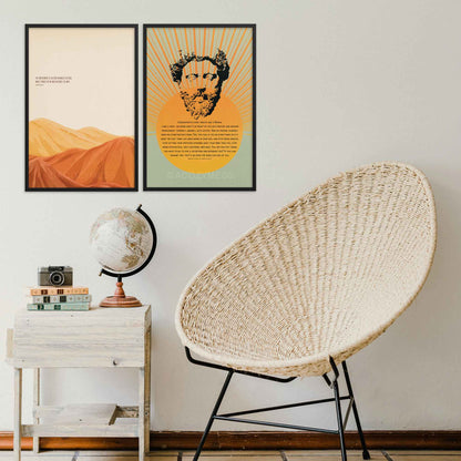 Marcus Aurelius Art: Stoic Philosophy Print, Motivational Poster - A Cozy Mess