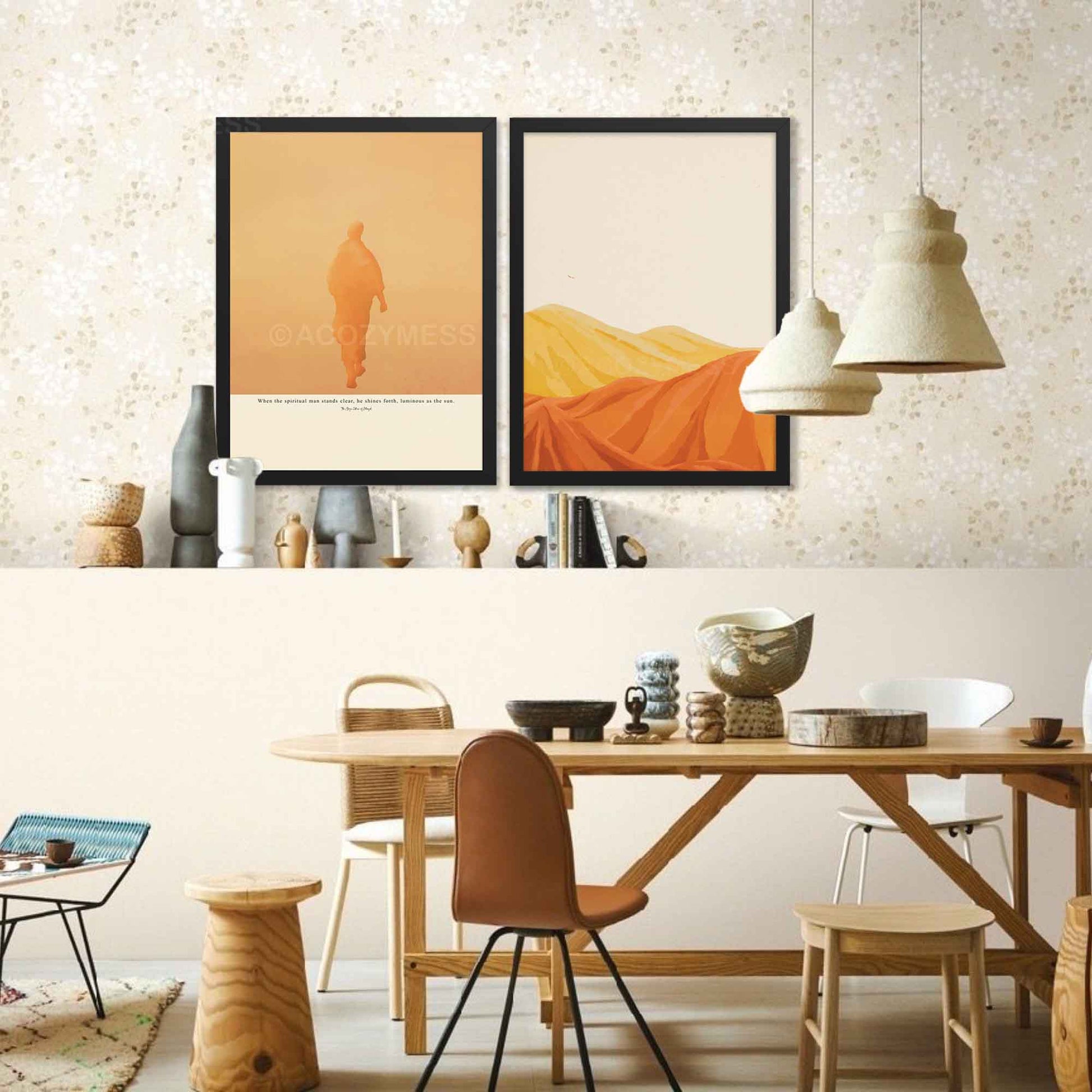 yoga sutras of patanjali poster in black frame