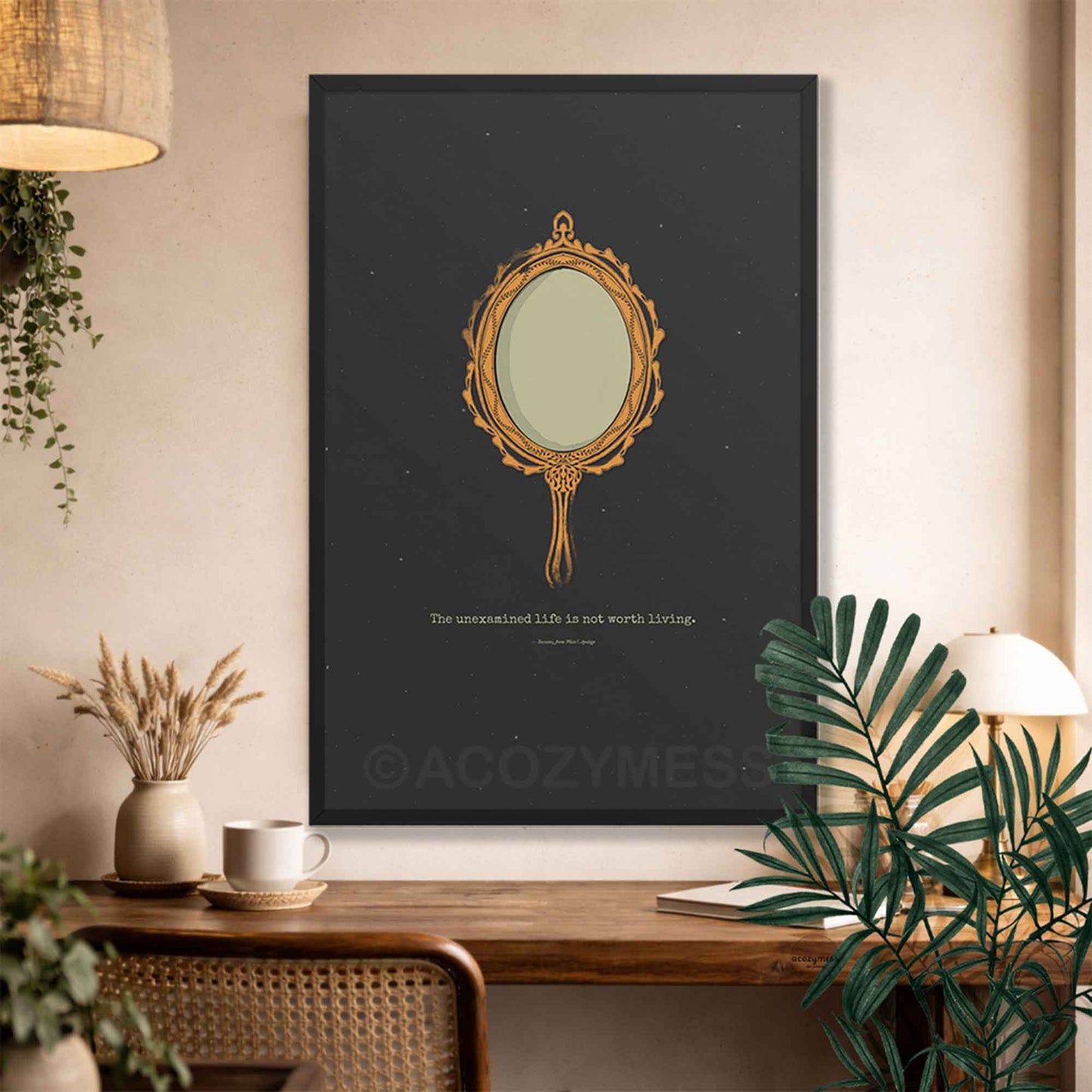 Socrates - The Unexamined Life Stoic & Philosophy Art Poster - A Cozy Mess