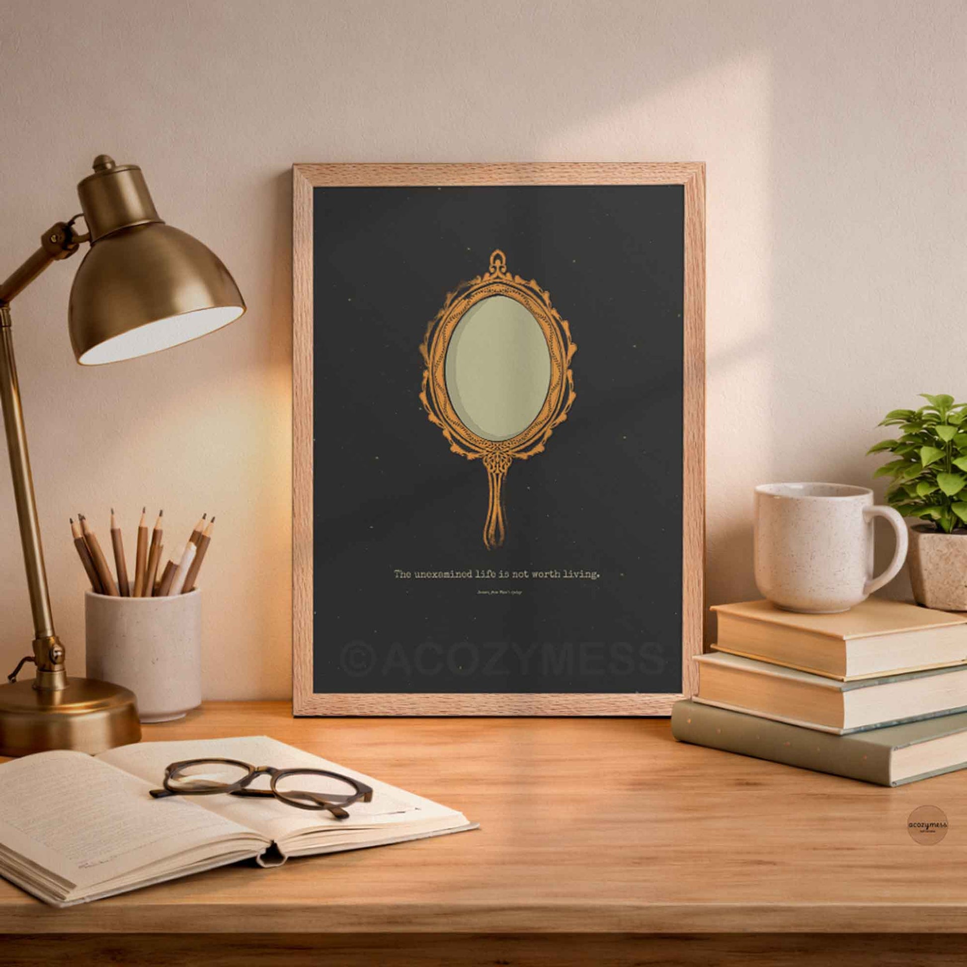 Socrates - The Unexamined Life Stoic & Philosophy Art Poster - A Cozy Mess