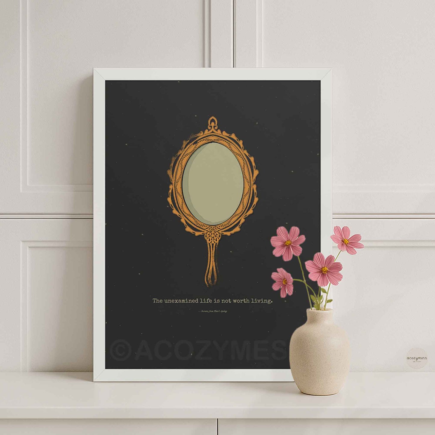 Socrates - The Unexamined Life Stoic & Philosophy Art Poster - A Cozy Mess