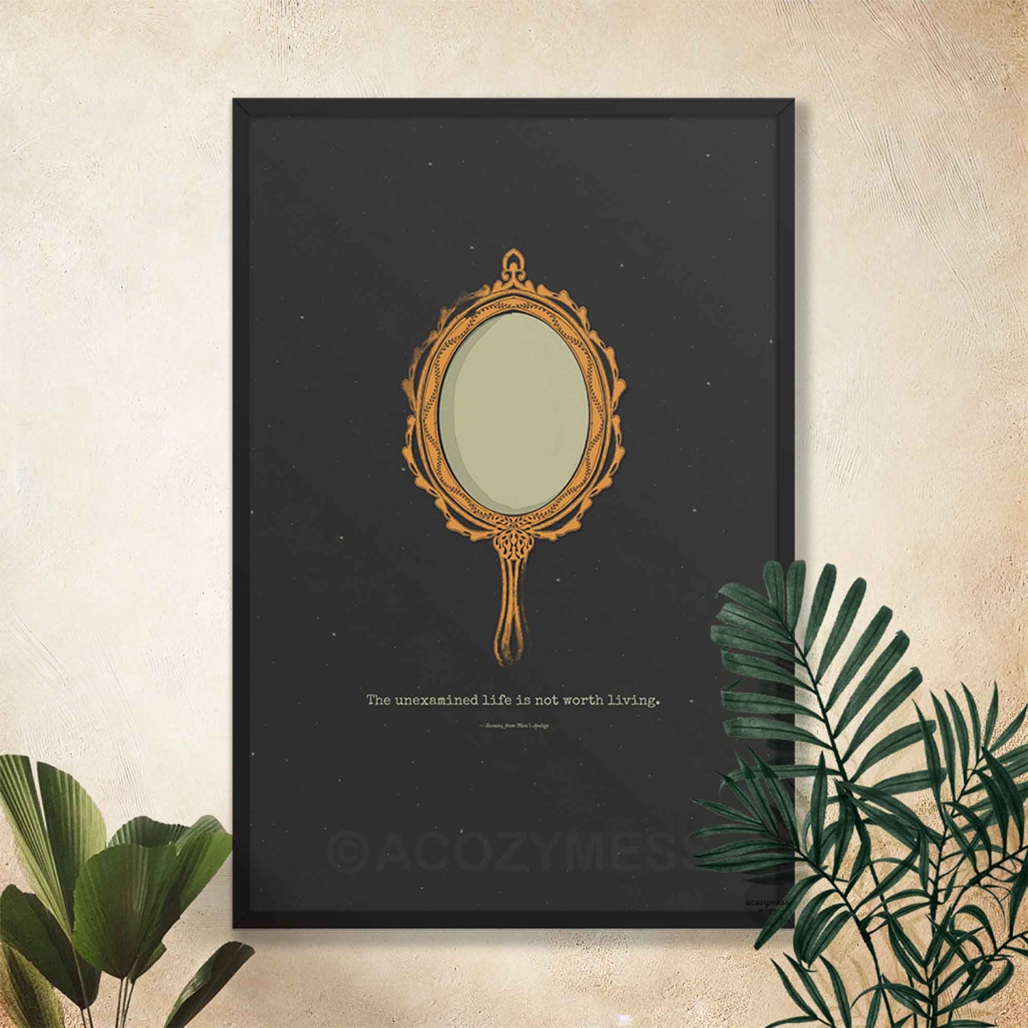 Socrates - The Unexamined Life Stoic & Philosophy Art Poster - A Cozy Mess