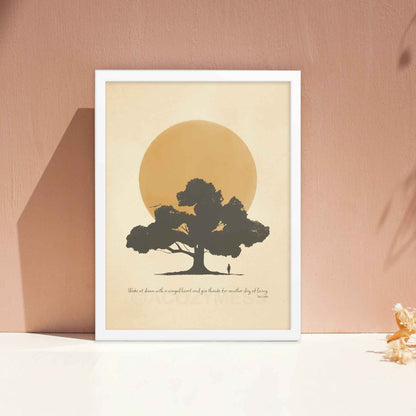 Wake at Dawn with a Winged Heart By Kahlil Gibran, Calming Wall Art - A Cozy Mess