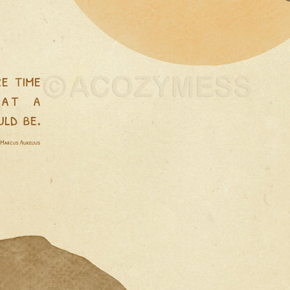 Close image of Marcus Aurelius poster with quote-Waste no more time arguing what a good man should be. Be one.
