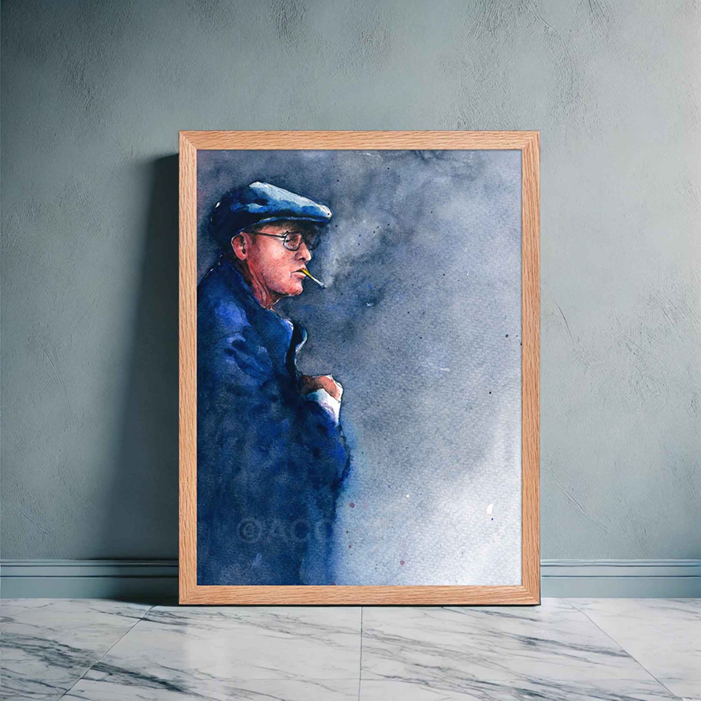 Watercolor Portrait Art Print | Expressive Portrait Watercolor Art | Art for Living Room - A Cozy Mess