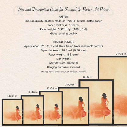size and description for framed and unframed poster