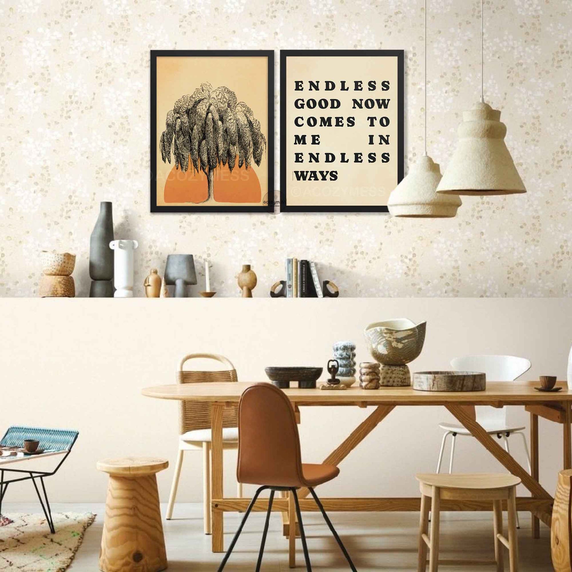 Florence Shinn affirmation poster in a sleek black frame, highlighting the minimalist design and spiritual message. 